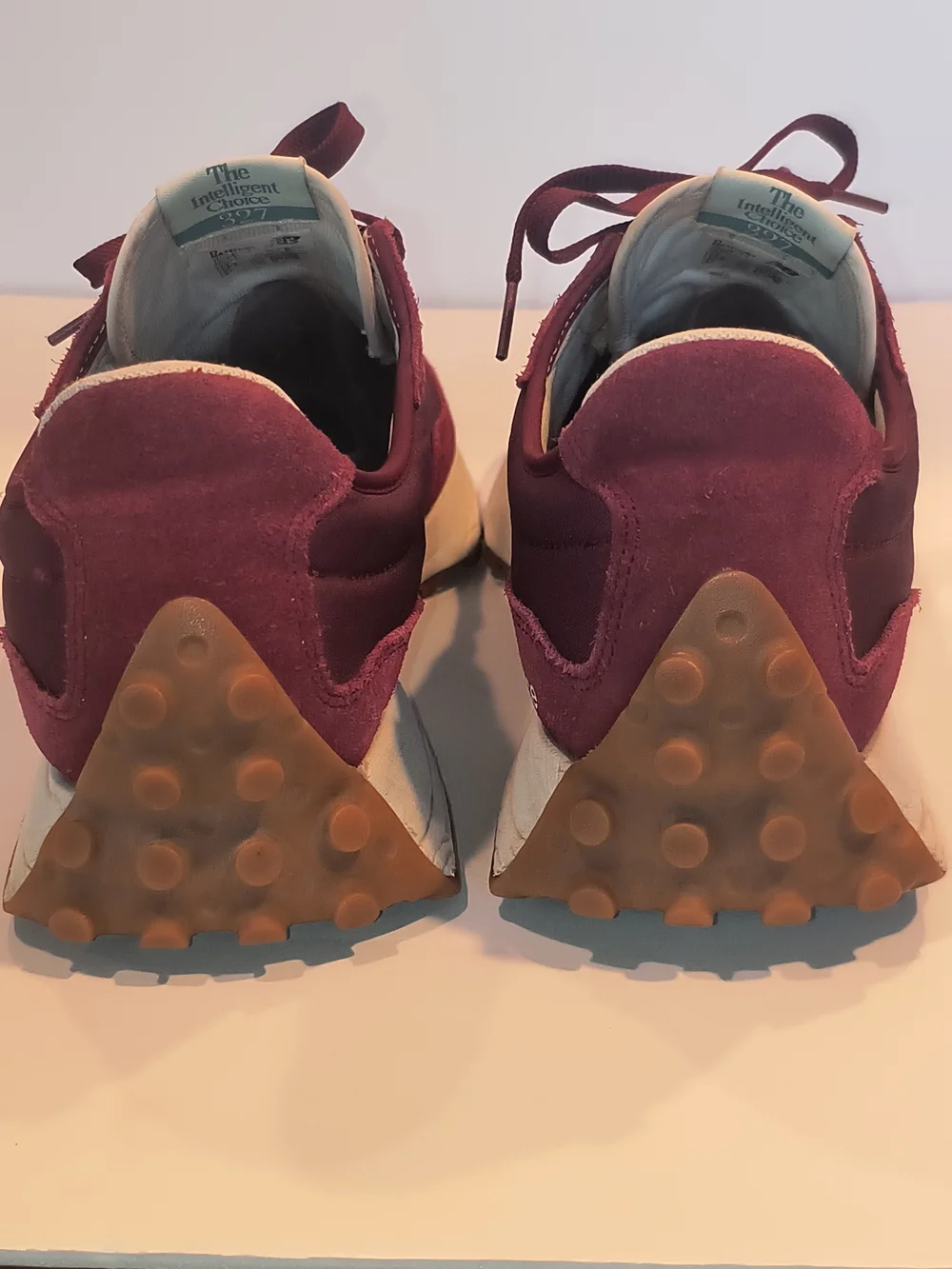 New Balance Men's Burgundy and Gray Sneakers